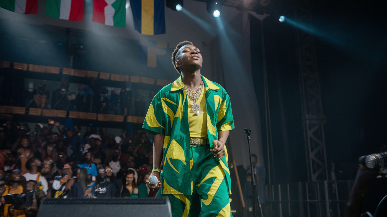 Wizkid performing at O2 Arena London concert